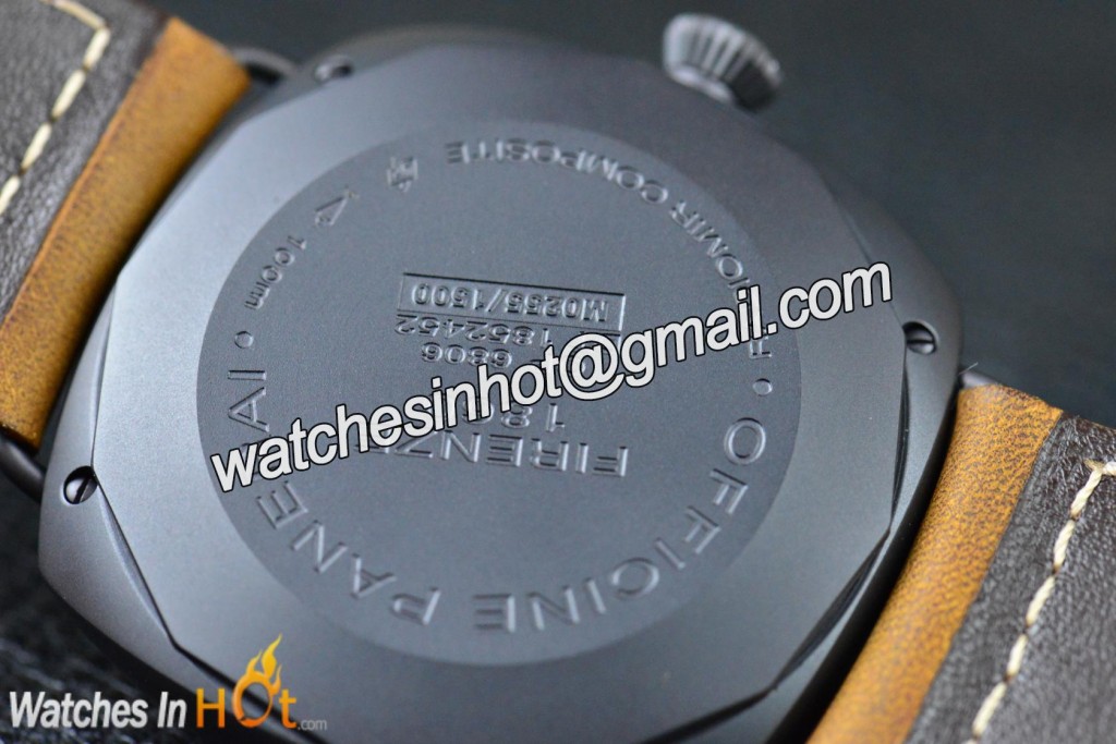 Caseback of Panerai PAM339 Radiomir Composite Marina Militare 8 Giorni H-Maker Replica Watch