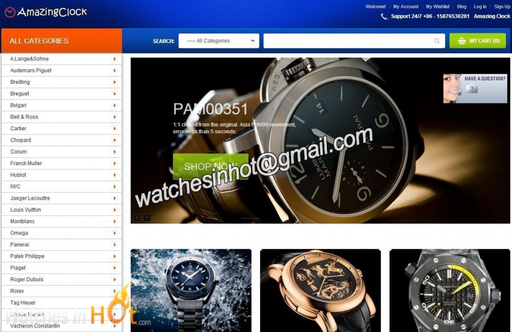 Homepage of AmazingClock.co Review - The Place To Find The Latest High Quality Luxury Replica Watch At Affordable Prices
