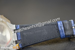 Blue Hornback Leather Strap on Audemars Piguet Royal Oak Offshore Rubens Barrichello II 26078PO.OO.D018CR.01 Replica Watch Noob Edition