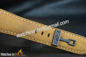 Distressed And Sueded-look Brown Leather Calfskin Strap at Panerai Rodiomir Composite 3 Days 47mm P.3000 Model Replica Watch