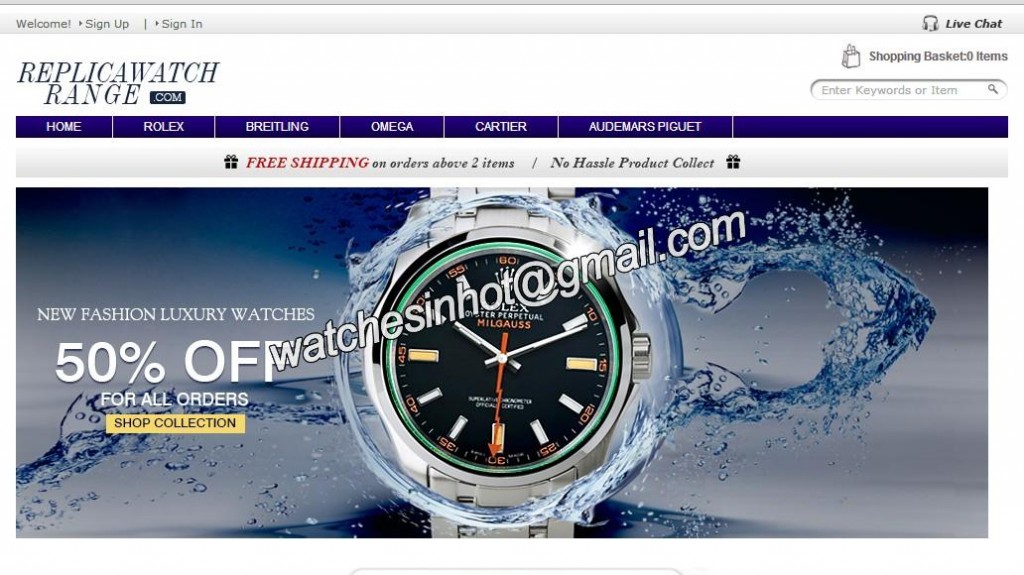 Homepage of Replicawatchrange.Com Review - Just Only A Few Famous Brands