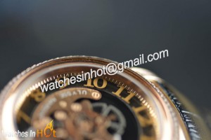 Bezel of Ulysses Nardin Freak Diamond Set Replica Watch with Rose Gold Plated Review