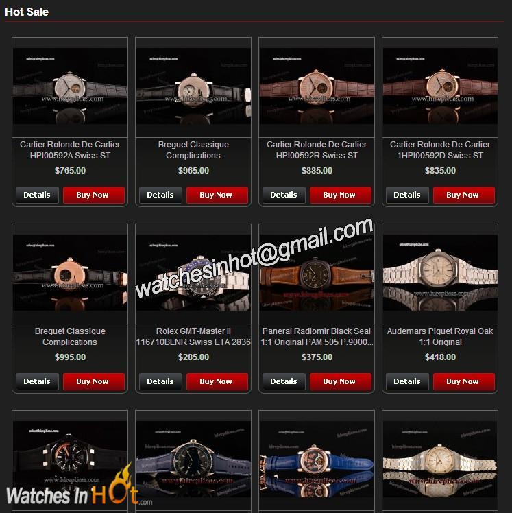 Hireplicas.com offering high quality Swiss luxury replica watches
