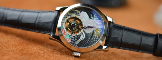 Jaeger LeCoultre Master Grand Tourbillon Enamel Cranes Replica Watch
