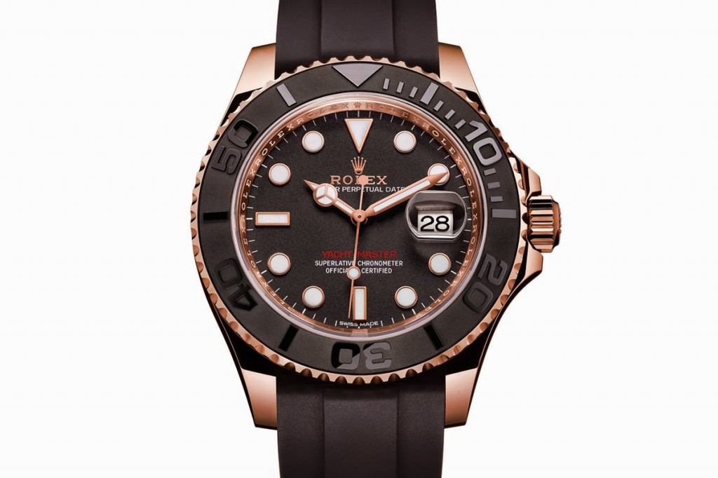 Rolex Yacht-Master 116655 Replica Watch In Everose Gold With Black Ceramic Bezel