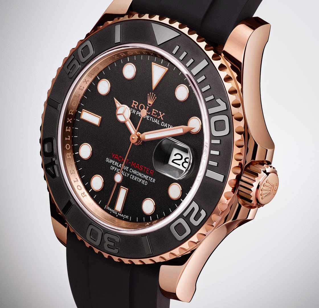 Rolex Yacht-Master 116655 Replica Watch In Everose Gold With Black ...