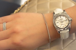 Breitling Galactic 36 diamond bezel replica watch with quartz movement