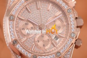 Audemars Piguet Royal Oak Chronograph Diamond Pave Men's Replica Watch - EF